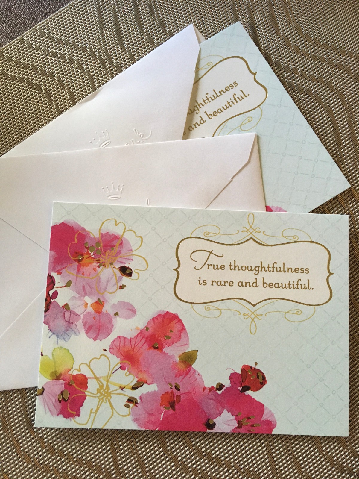 2 Blank Hallmark Expressions Thoughtfulness Greeting Card