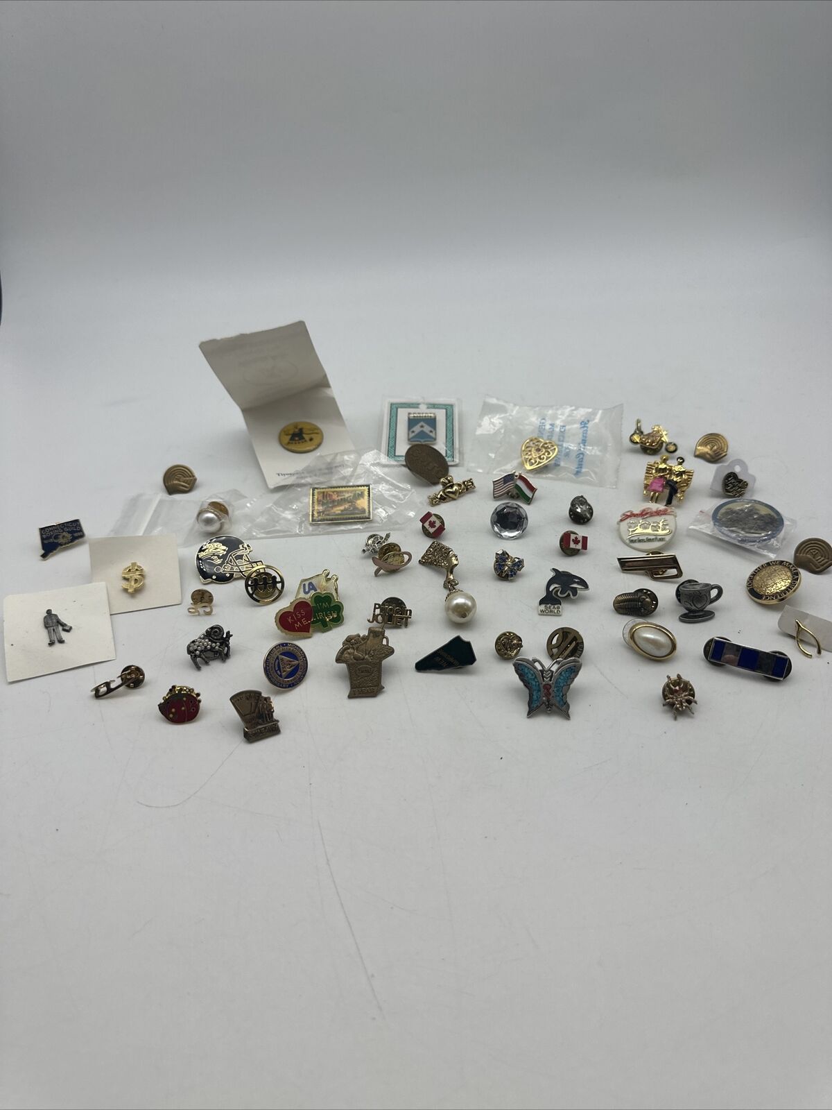 Huge Lot Of Tack Pins Plus - Some Very Unique 