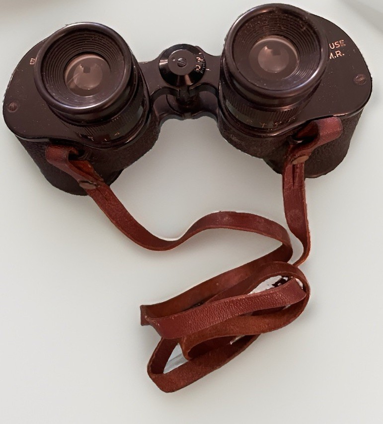WWII 1943 Westinghouse M3 6x30 Military Binoculars H.M.R. w/ Original Case