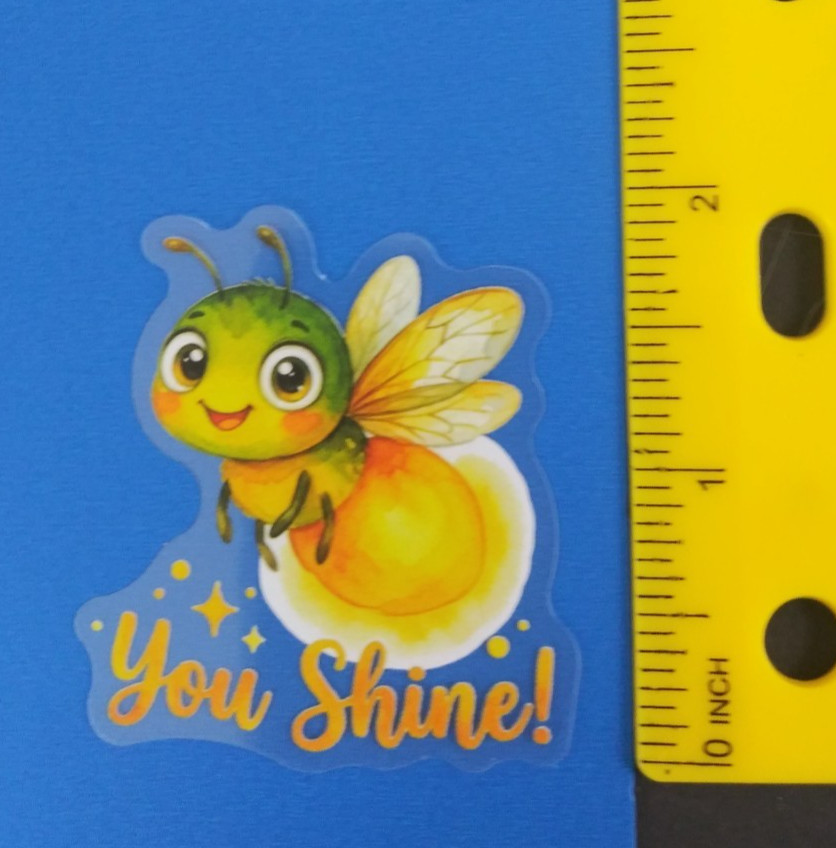 You Shine Cute Baby Lightning Bug Transparent Sticker (AN)
