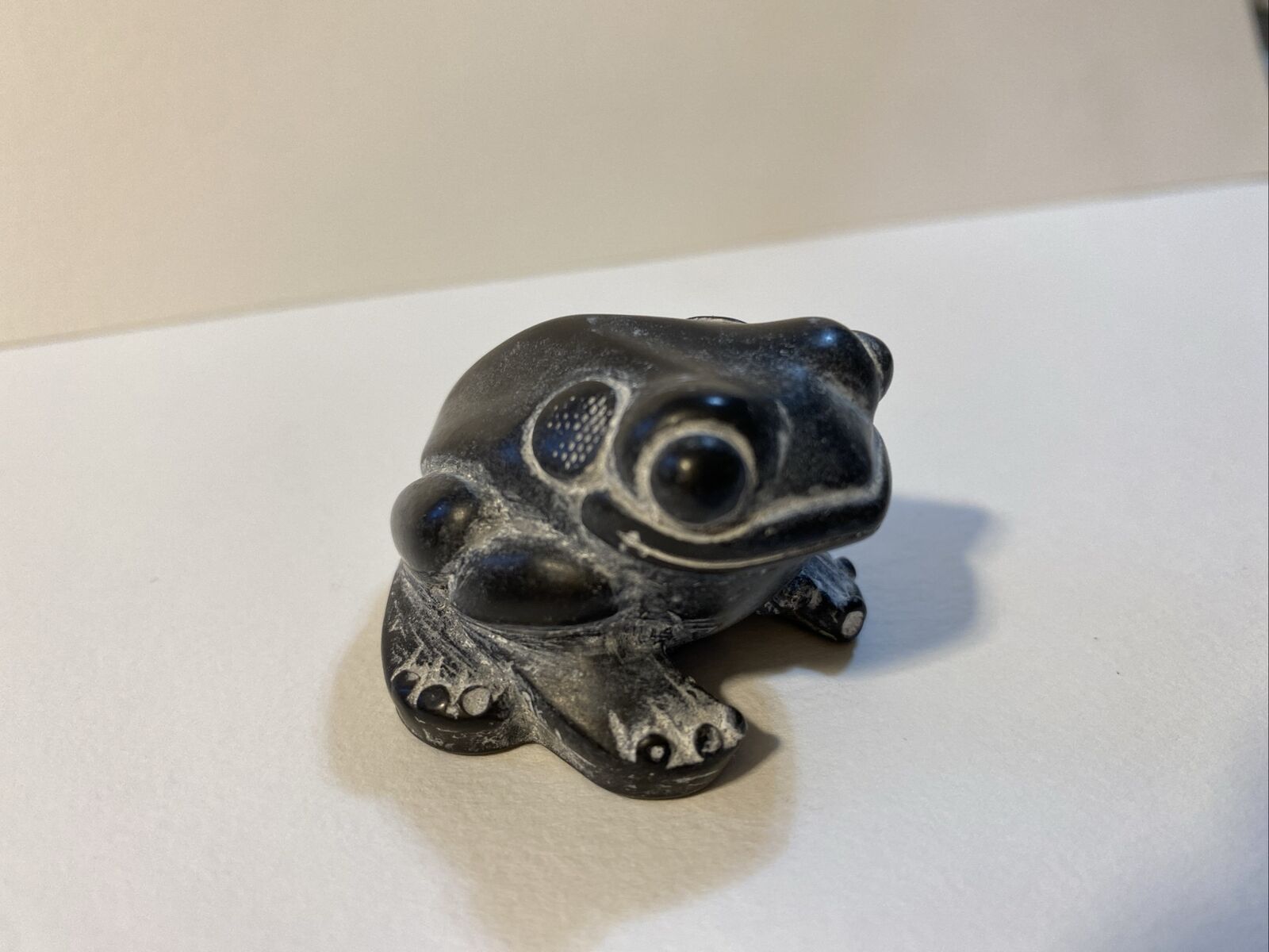 Pearlite Stonecraft Handcrafted Frog Toad Figurine Vintage Canada 1.5 Inch