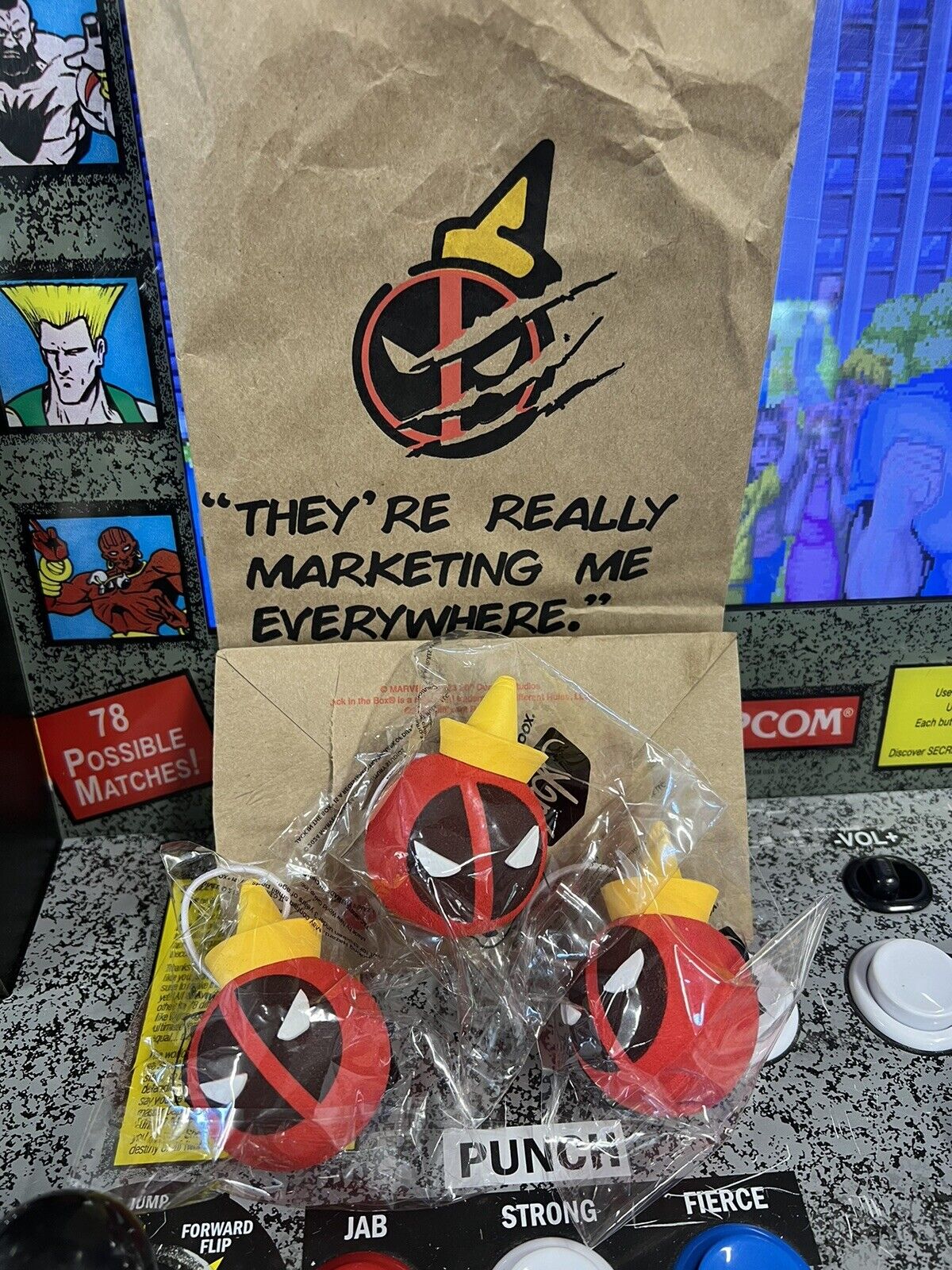Lot of 3: Jack in the Box Deadpool Antenna Ball BRAND NEW SEALED Wolverine