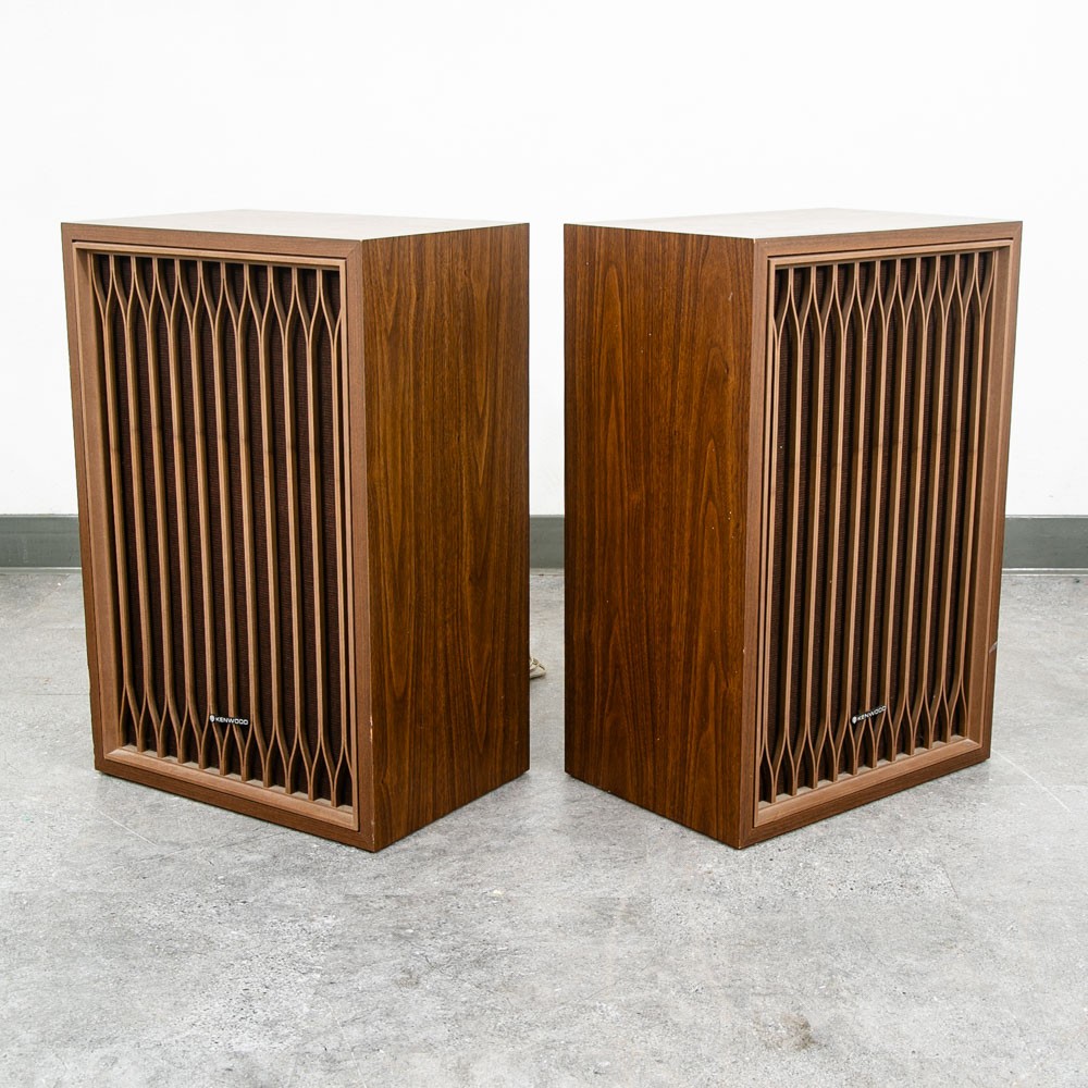 Mid Century Modern Speakers Kenwood KL-777A Walnut Vintage 4 Way 6 Speaker Hifi
