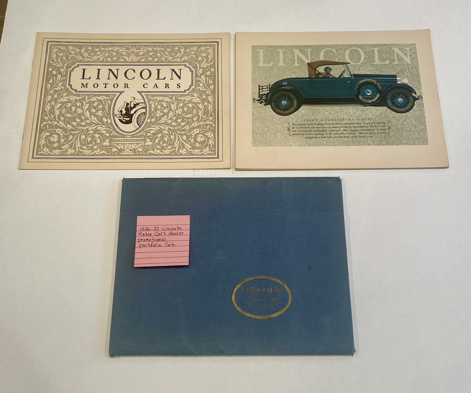 Original 1926 1927 Lincoln Motor Cars Dealer Promotional Catalog Portfolio Vtg￼