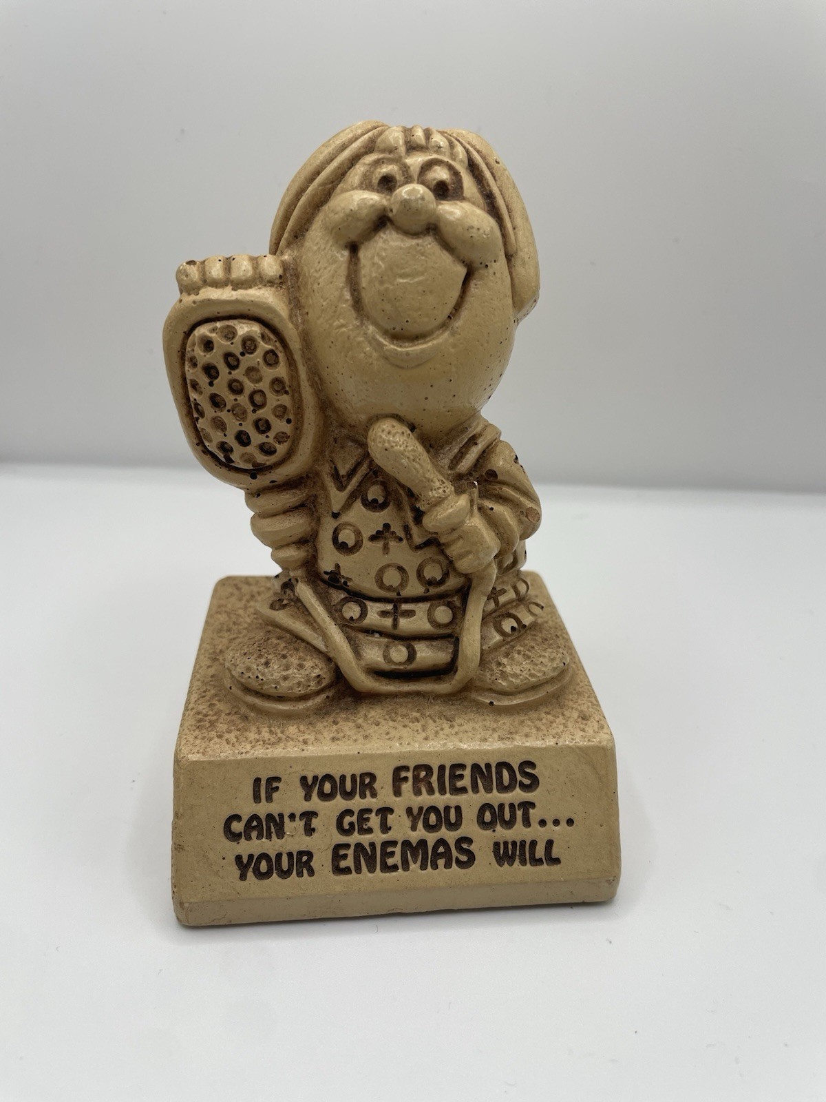 Vintage Paula Figurine Taboo Statue 70’s Enema Friends Colonoscopy Funny Gift
