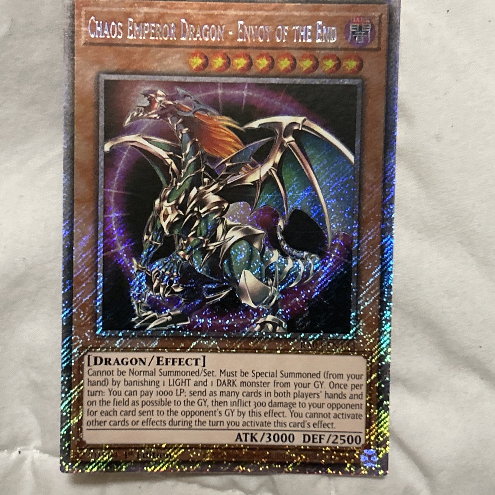 Yu-Gi-Oh Chaos Emperor Dragon Envoy of the End Secret Rare Holo
