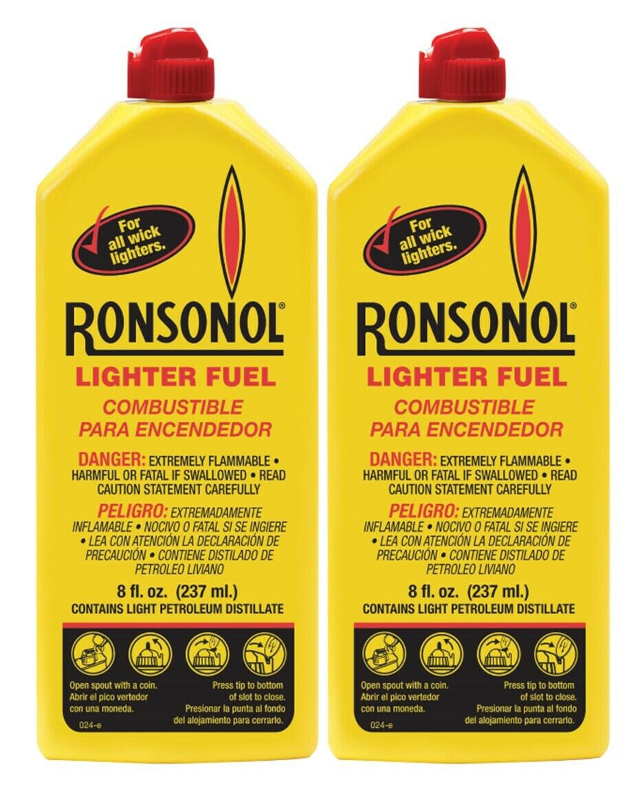 2 x Genuine Ronson 8 oz. 237ml  Lighter Fluid Premium Fuel 99062 ***** NEW