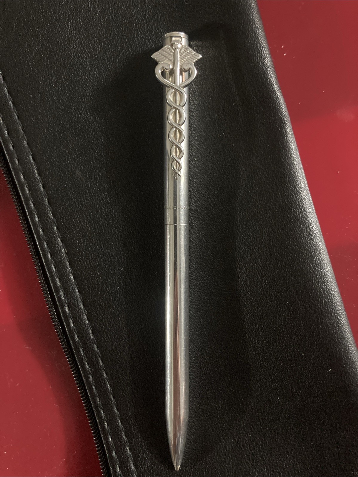 Tiffany & Co. vintage Caduceus medical sterling silver ballpoint pen Tiffany & Co. vintage Caduceus medical sterling silver ballpoint pen