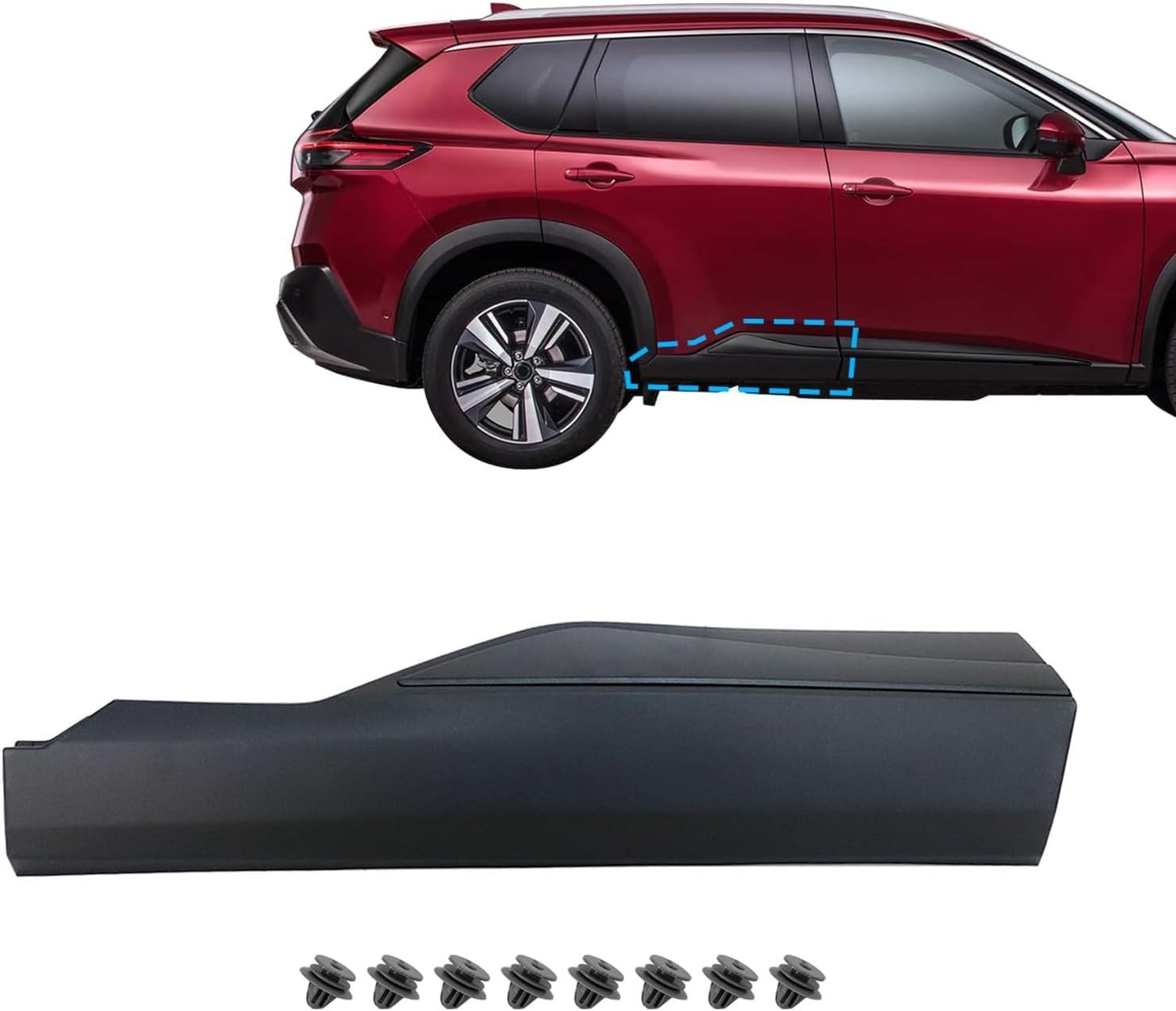 Rear Right Side Lower Door Molding Trim Compatible with Nissan Rogue 2021 2022 2 Rear Right Side Lower Door Molding Trim Compatible with Nissan Rogue 2021 2022 2