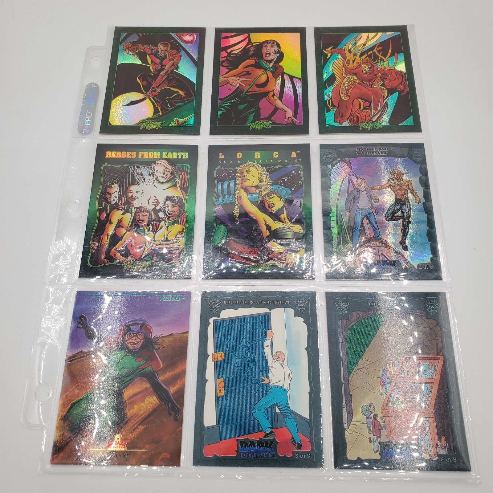 1994 SkyBox DEFIANT UNIVERSE Complete 9-Card HOLO-FOIL Chase Set Plasm | NM/Mint