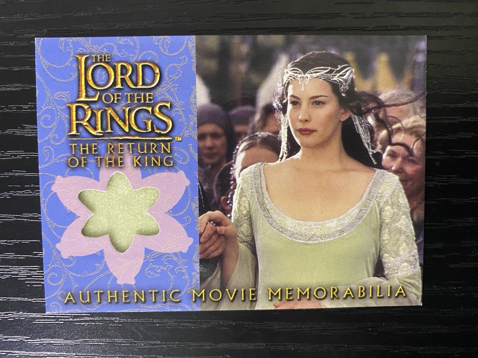 Topps LORD OF THE RINGS Liv Tyler ARWEN Movie Memorabilia Wardrobe Costume ROTK