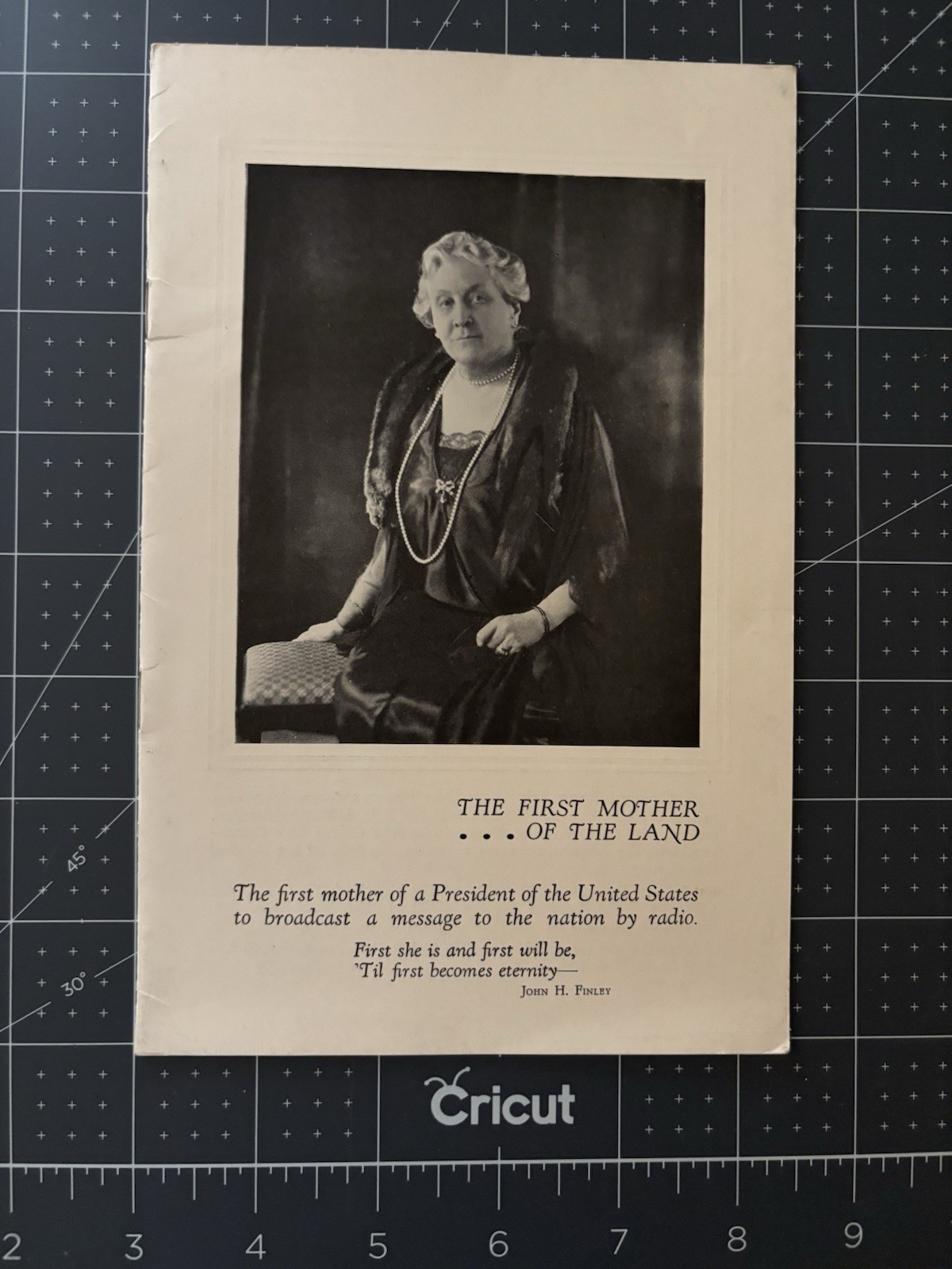 1933 Golden Rule Foundation Sara Roosevelt Mother's Day Radio Broadcast Program