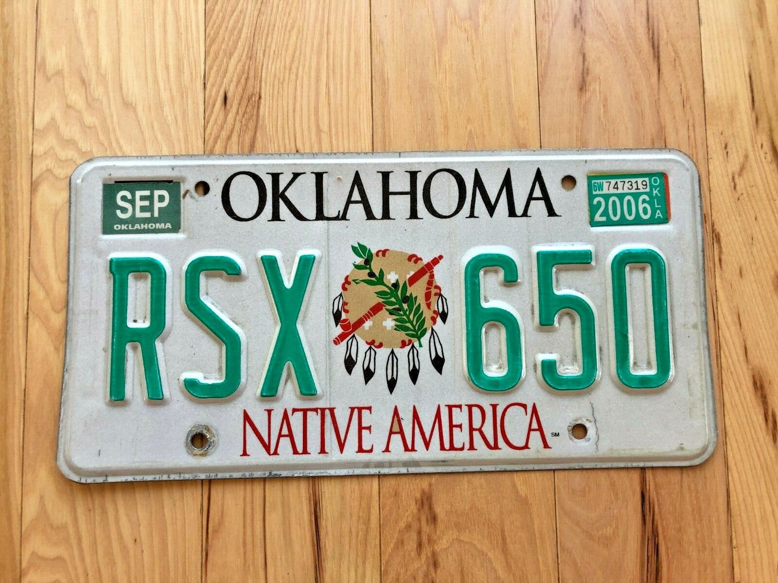 Oklahoma Native American License Plate