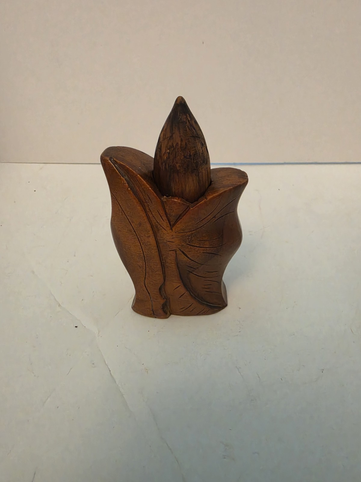 VTG John Oya Monkey-Pod Wood Plumeria Hawaiian Hand Carved Perfume Bottle RARE VTG John Oya Monkey-Pod Wood Plumeria Hawaiian Hand Carved Perfume Bottle RARE