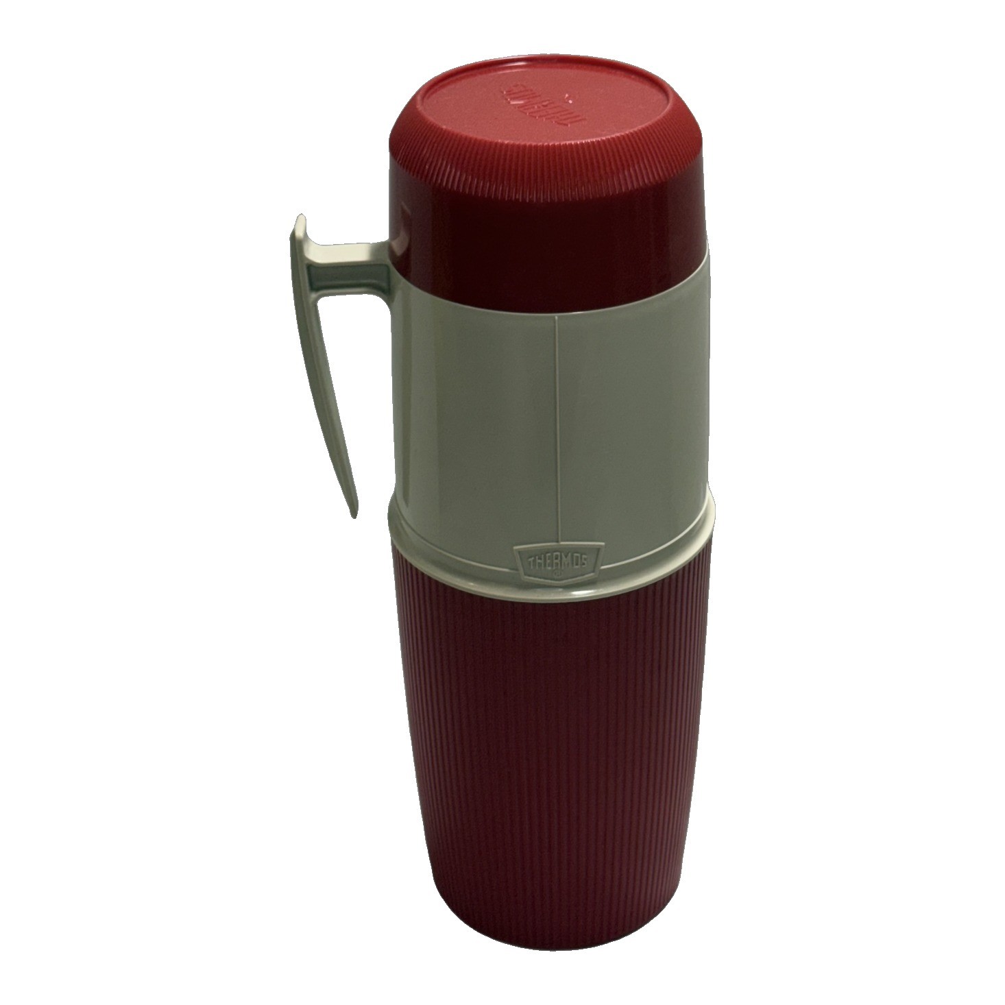 Vintage Thermos Brand Quart Wide Mouth Vacuum Jar Red Model 6402