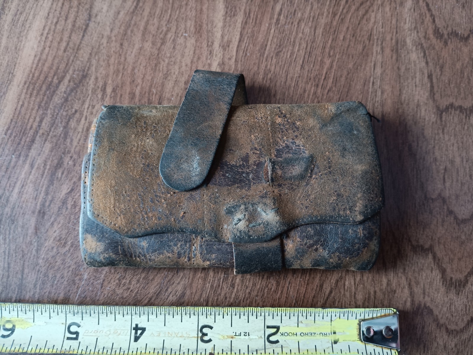 Antique 1940's Rustic Leather Wallet Chillicothe OH