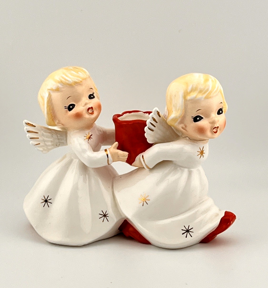 Shafford Twin Angel Single Candle Holder Japan Head Repair