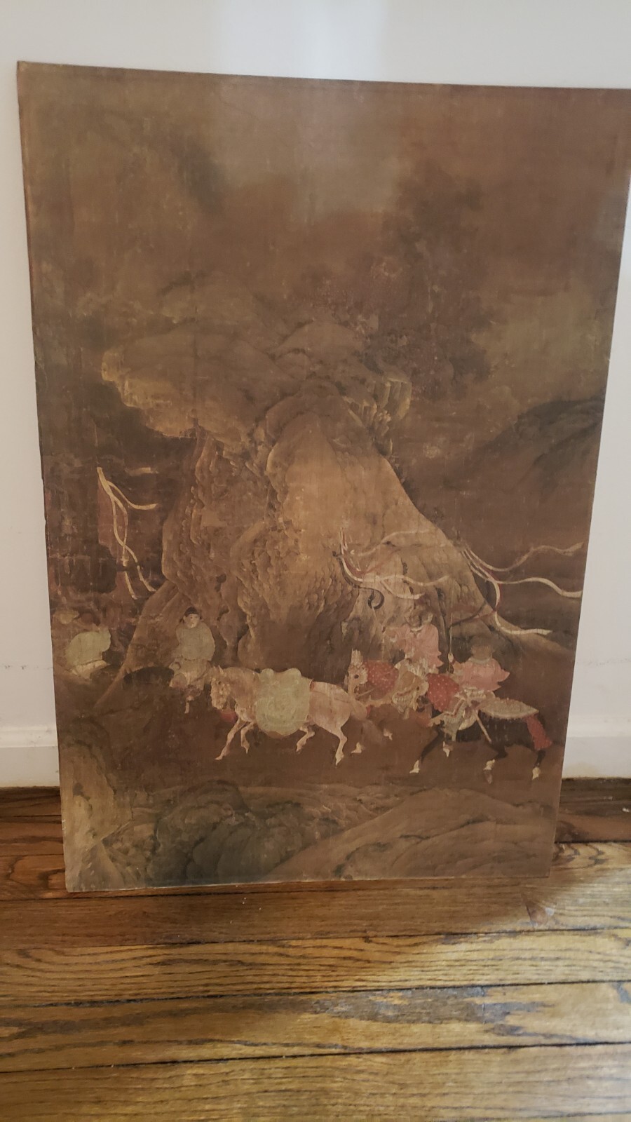 Emperor Xuanzong’s Flight to Shu Lithograph (Song Dynasty) On Wood Panel