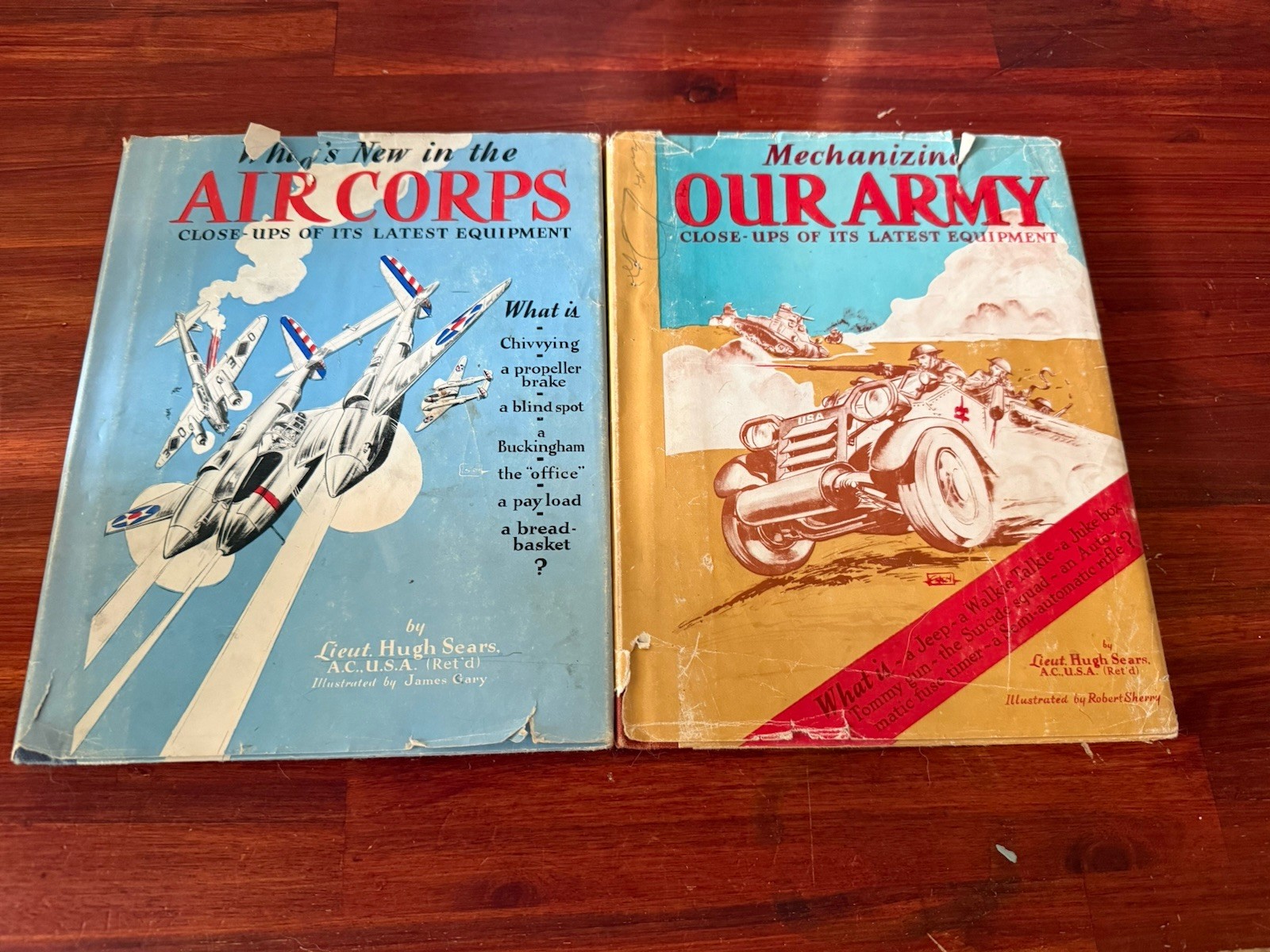 Lot Of 2 Vintage 1940s What’s New In Our Air Corps Book And Mechanizing Our Army