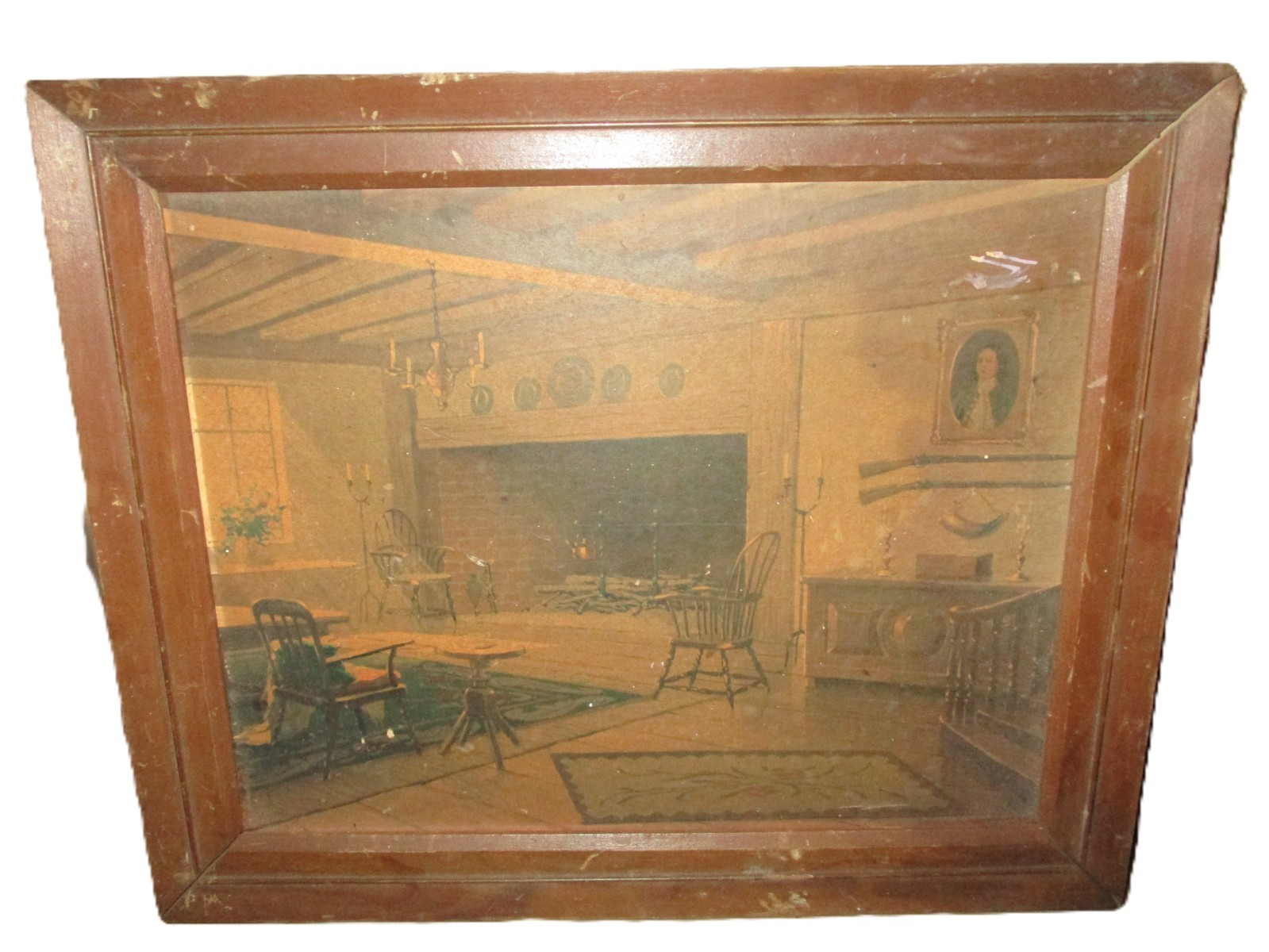 Vintage 1950\'s Franklin Company 3 Picture Frames with Pictures Inside Each Frame