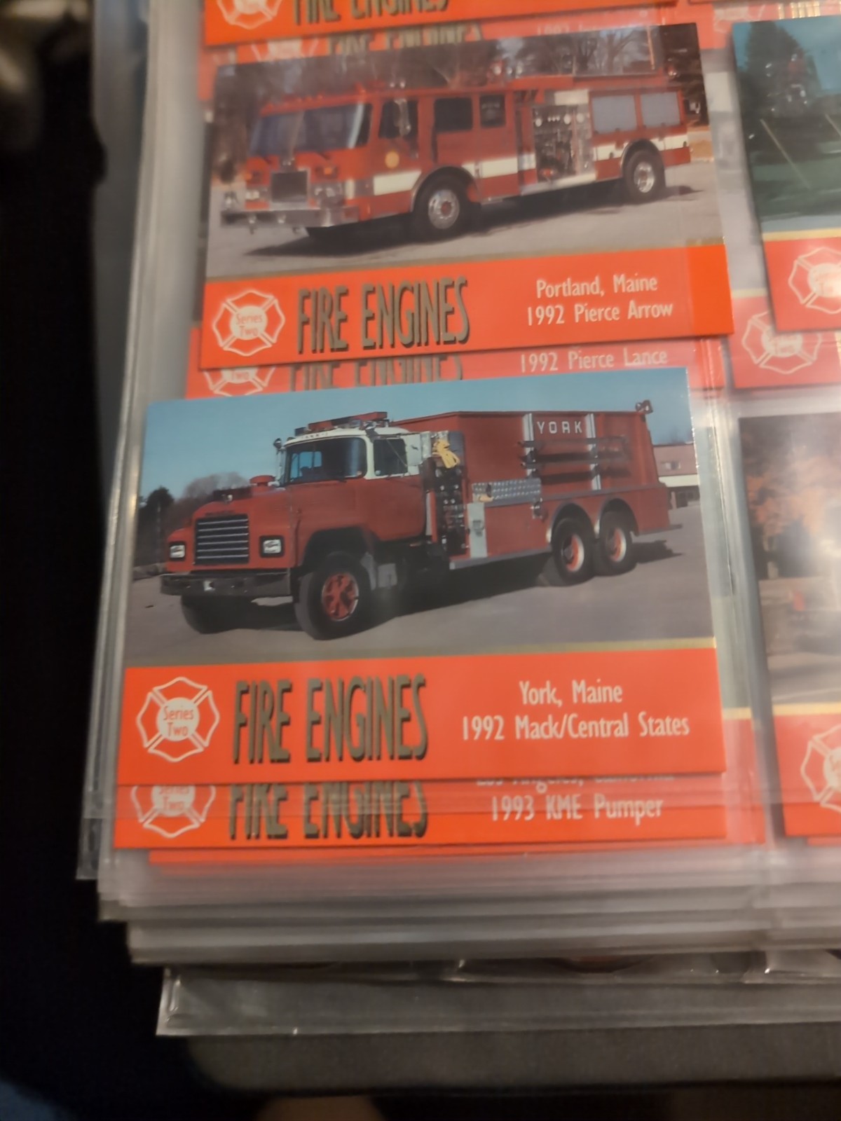 Set of 97 Fire Engine Collectors Cards In protector sleeve no damage 2 missing Set of 97 Fire Engine Collectors Cards In protector sleeve no damage 2 missing