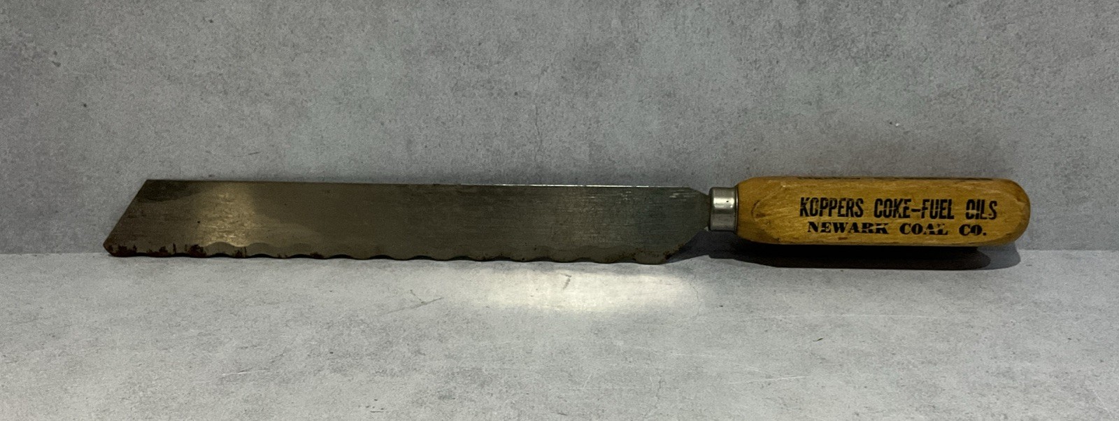 Vintage Koppers Coke Fuel Oils Newark Coal Co NJ Advertising Bread Knife