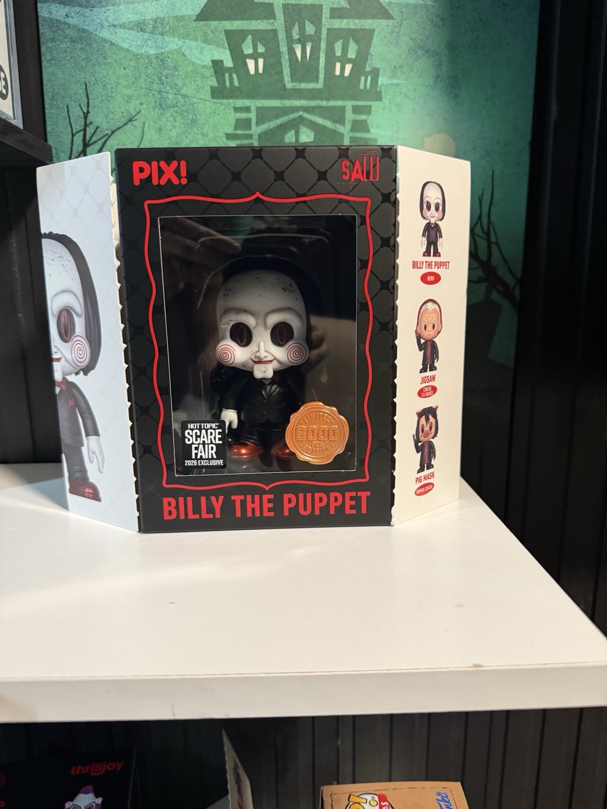 Thrilljoy PIX - Saw - BILLY THE PUPPET - LE 8000pcs Scare Fair 2026 HERO Thrilljoy PIX - Saw - BILLY THE PUPPET - LE 8000pcs Scare Fair 2026 HERO