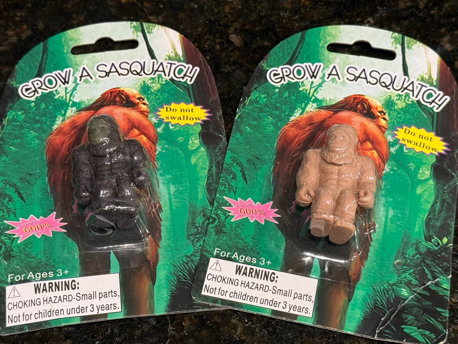 New Grow a Sasquatch Bigfoot Novelty item Fun Expands Pack of 2