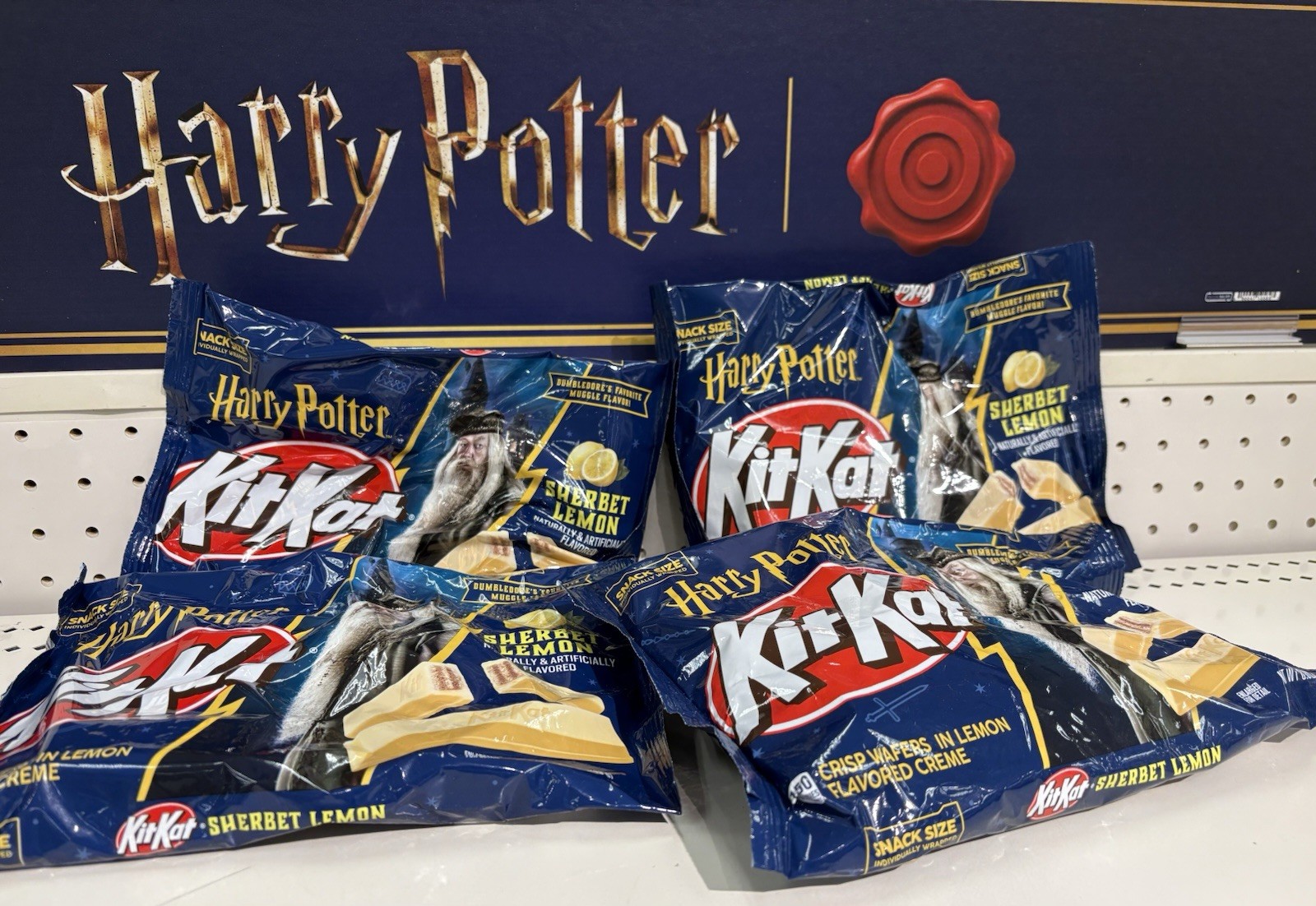 (4x) New Harry Potter x Target Limited Ed Kit Kat Dumbledore’s Sherbet Lemon