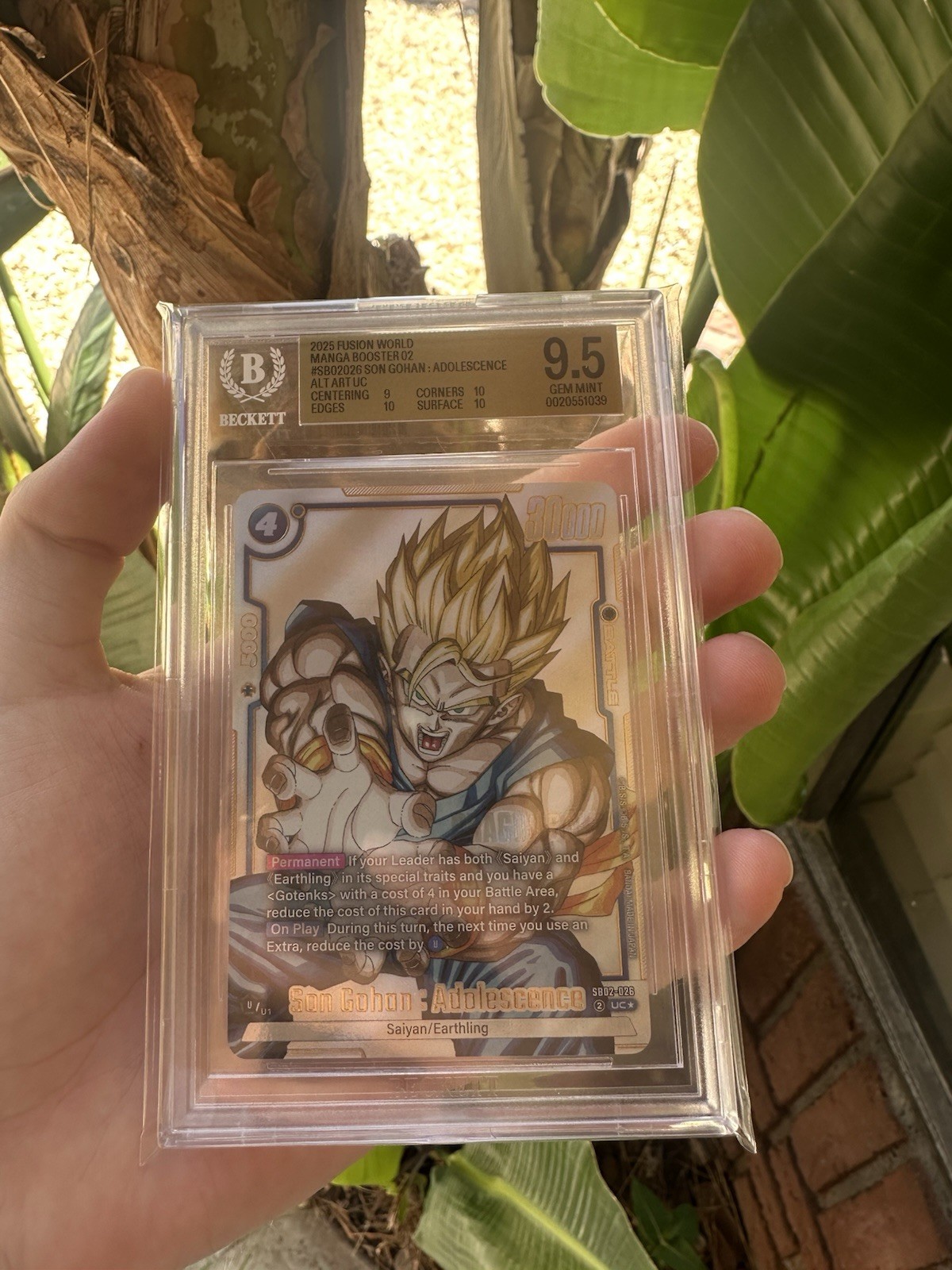 Dragon Ball Z 2025 Manga Booster 02 Son Gohan SB02-026 Alt Art BGS 9.5