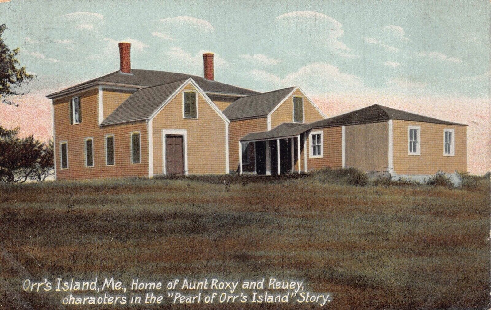Postcard Home of Aunt Roxy and Reuey, Pearl of Orr\'s Island, Maine~131098