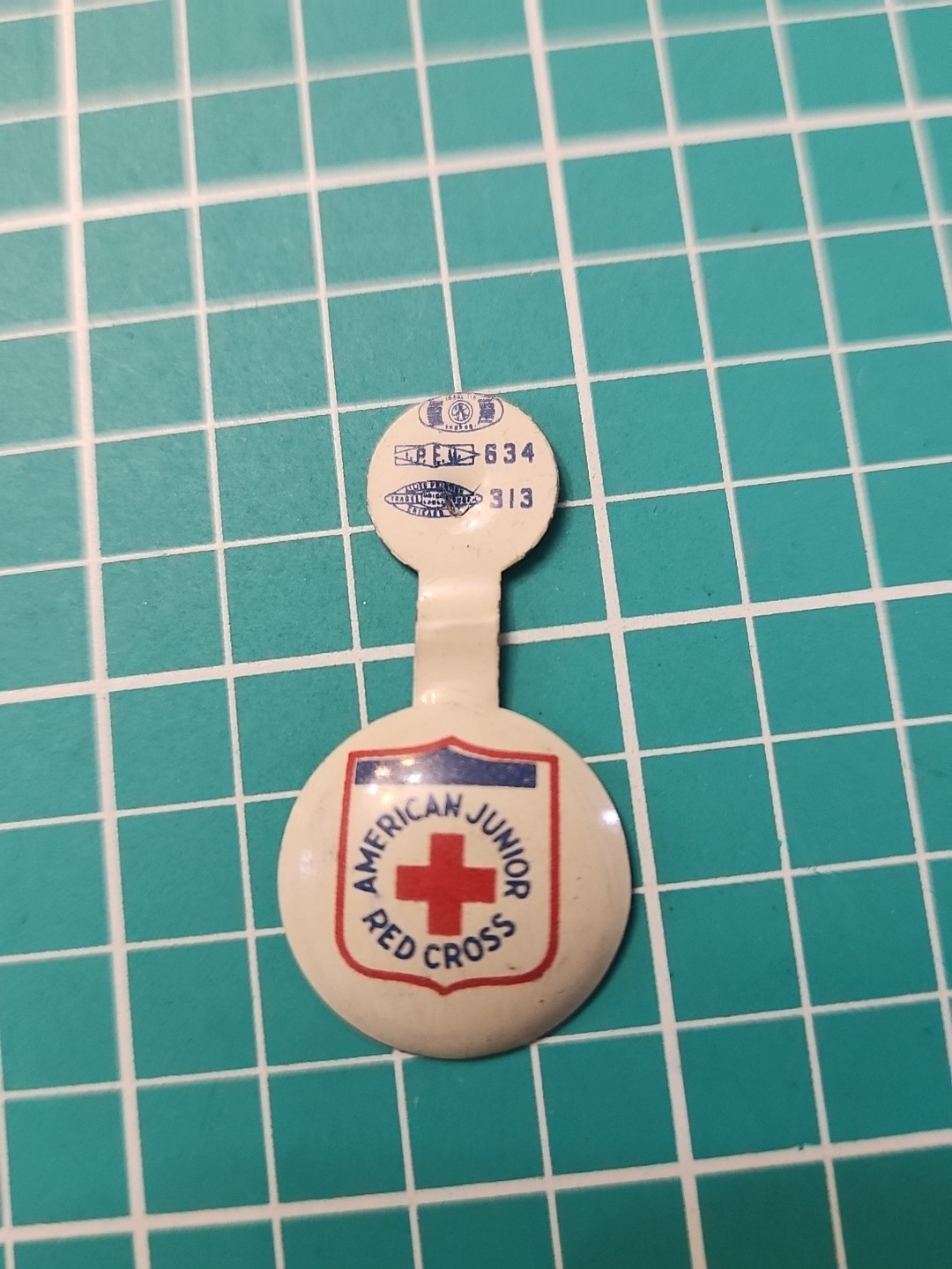 Vtg American Junior Red Cross Silver Tone Lapel Pin