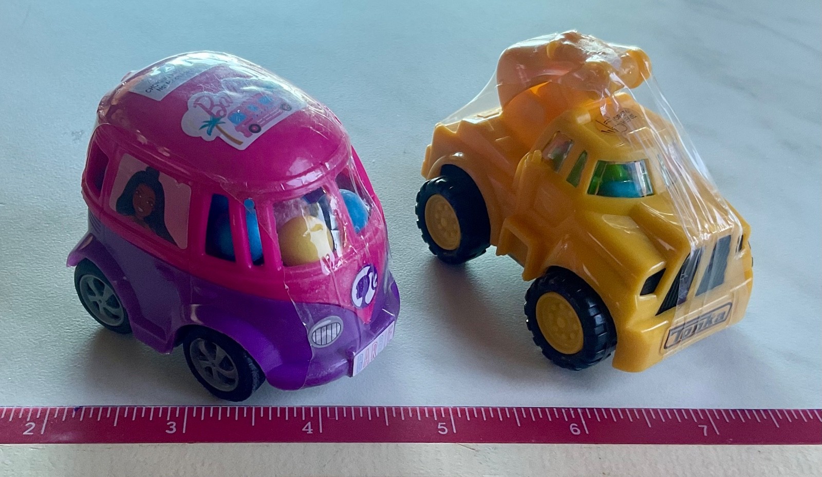 Two Vintage Candy Dispensers: Barbie & Tonka. Sealed