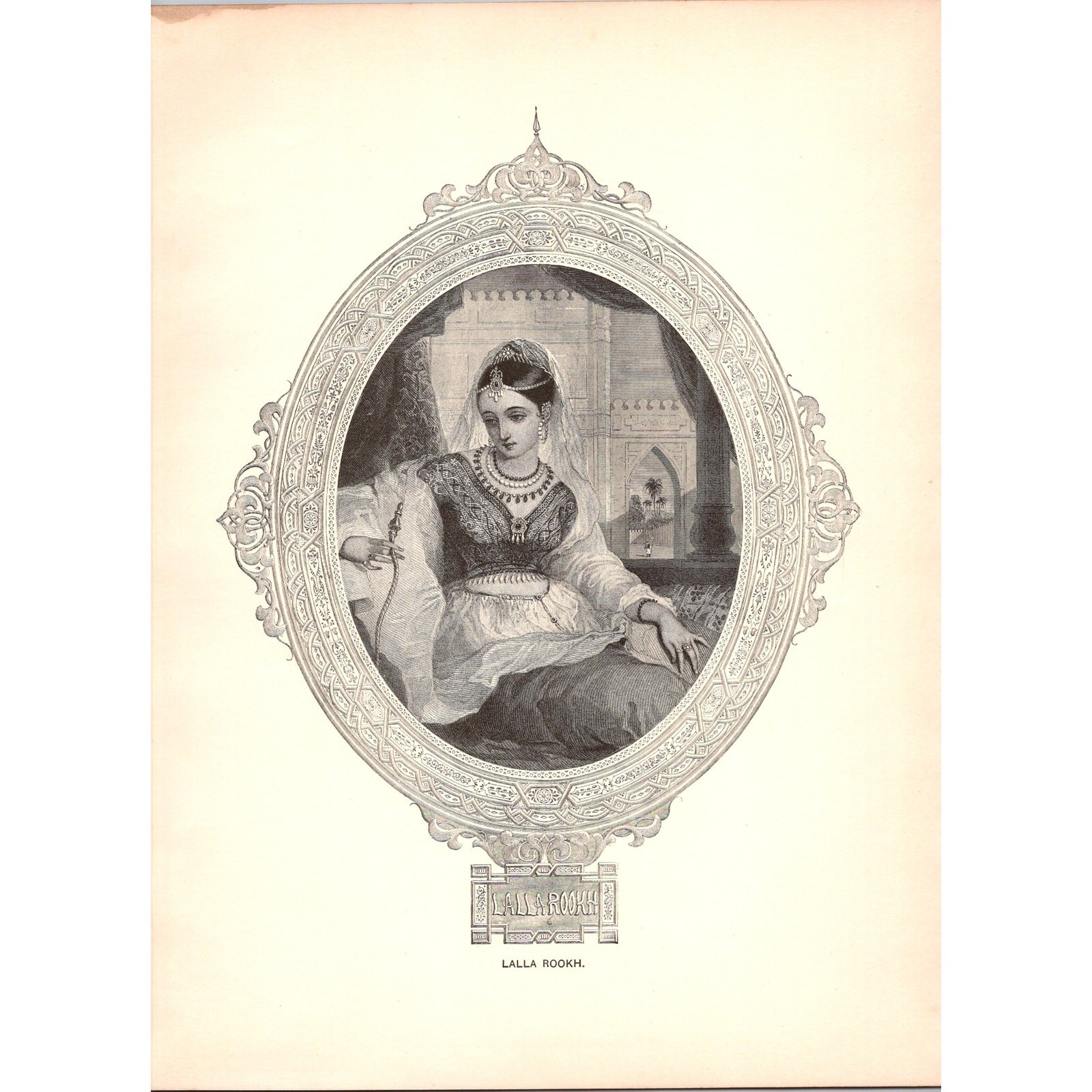 Moore\'s Lalla Rookh A De Valentine 1896 Book Plate Print SC21