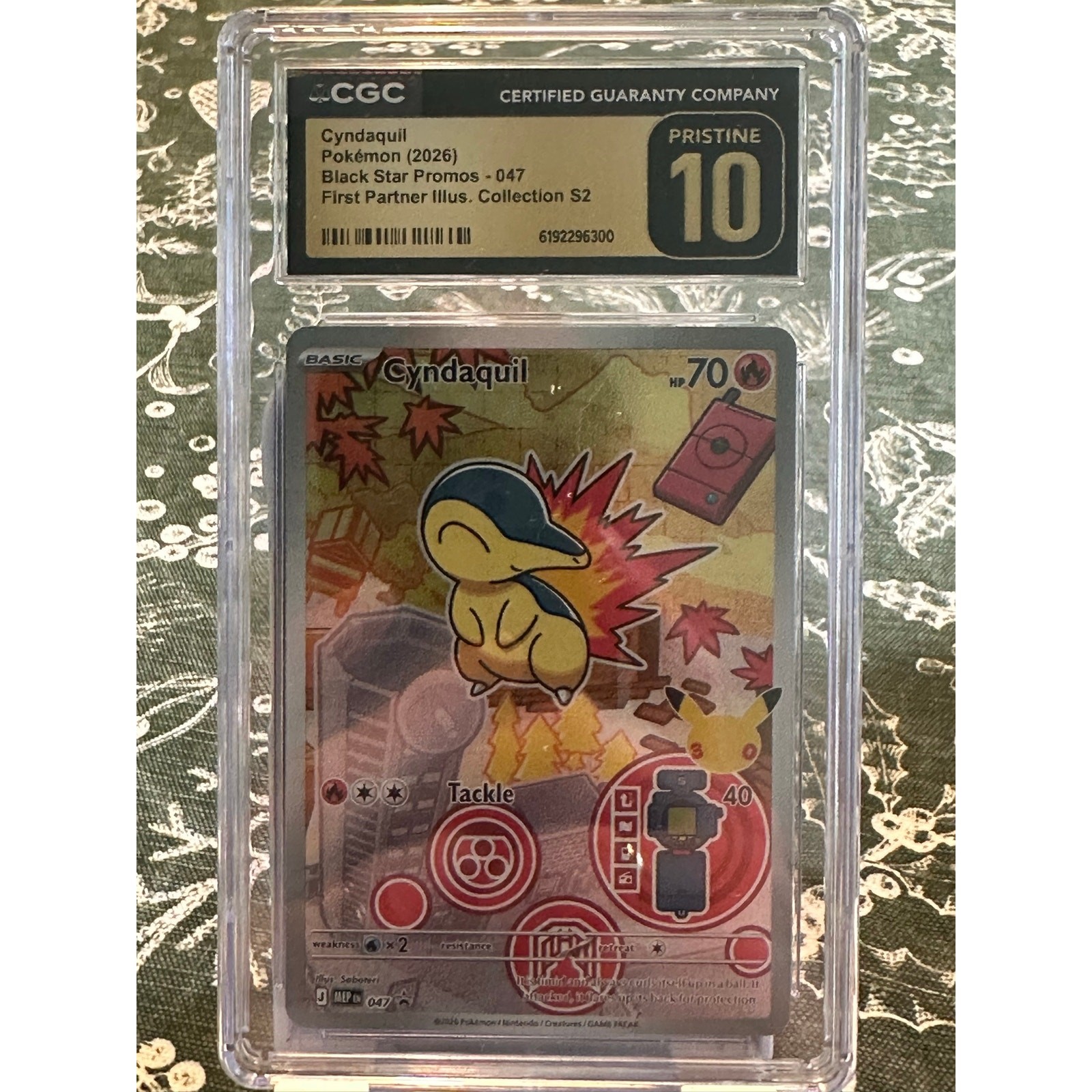 Cyndaquil #47 – First Partner Series 2 – CGC Pristine 10: