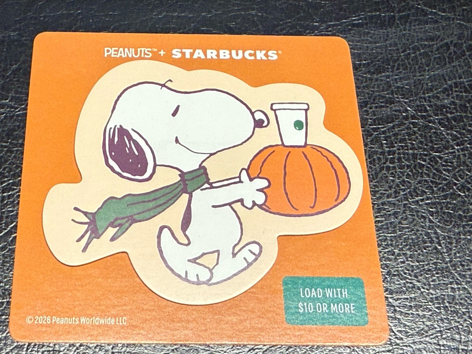 2026 Starbucks Peanuts Snoopy Great Pumpkin Gift Card RARE NEW UNLOADED NO VALUE