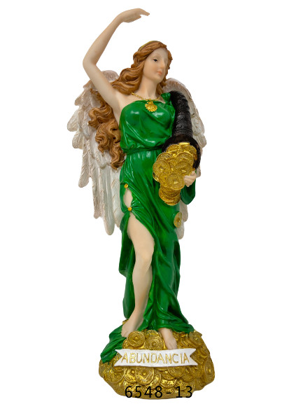 Angel De La Abundancia 13 Inch Resin Statue 6548 Abundia
