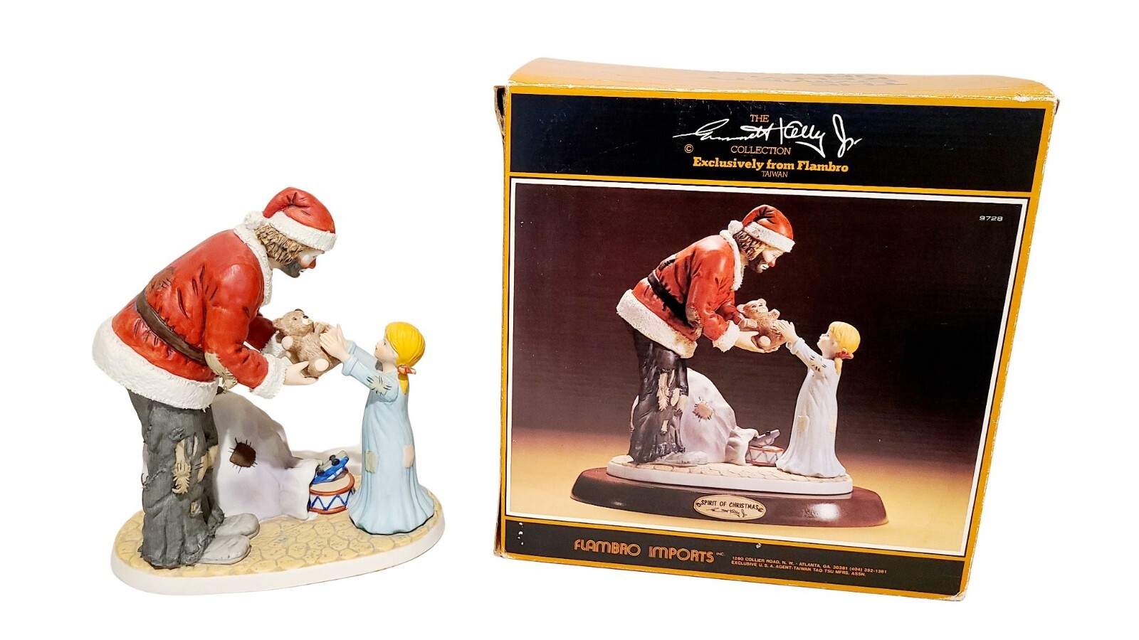 Emmett Kelly Jr Spirit of Christmas Flambro #9728  Limited Edition Box No Base