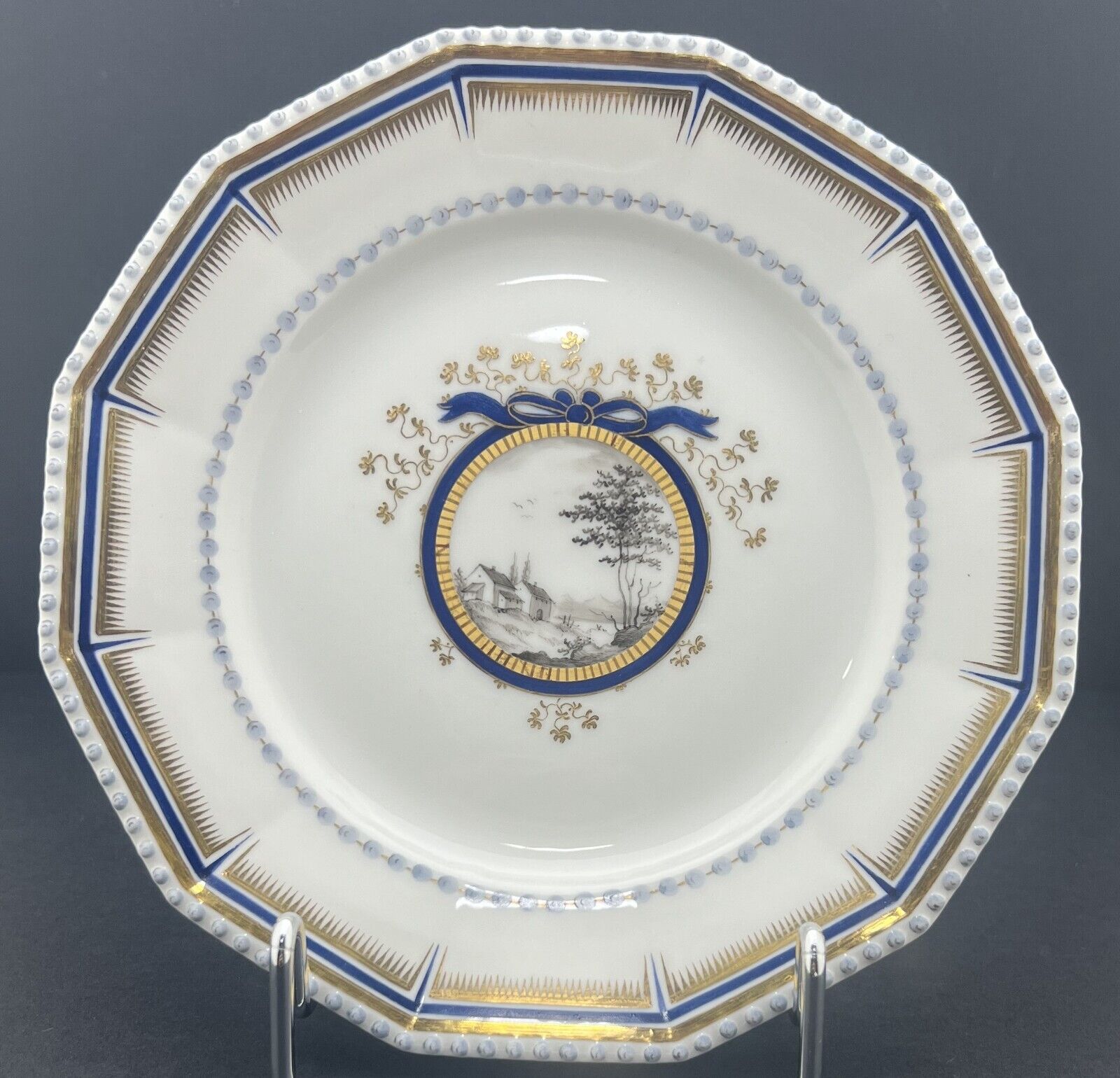 Nymphenburg Porcelain, King’s / Pearl Service, Plate, 19 cm / 7.48 Inch