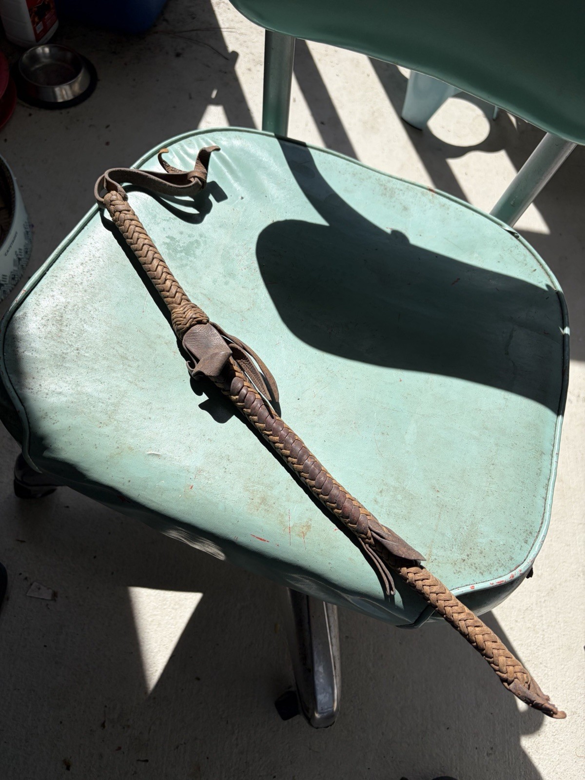 Antique Early 1900’s Hand Tied Leather Horse  Cowboy Riding Crop