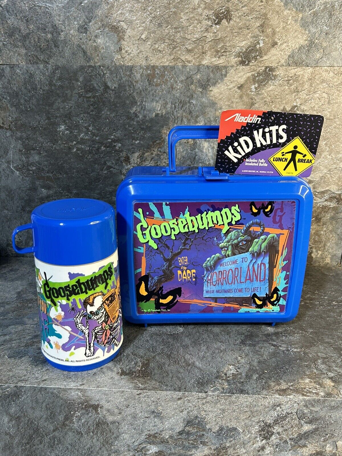 Vintage 1990s Goosebumps Plastic Lunchbox Welcome to Horrorland Made In USA NWT