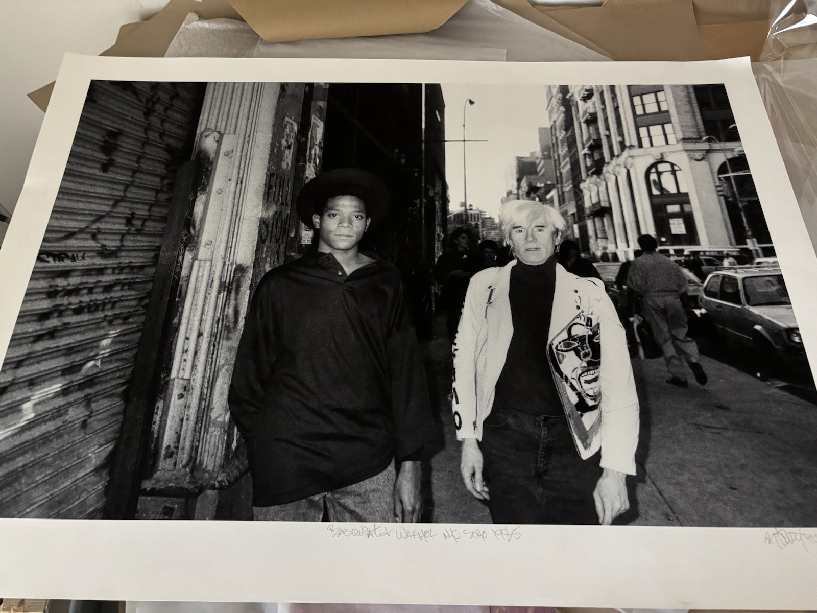 Andy Warhol & Basquiat Signed by Ricky Powell - large edition