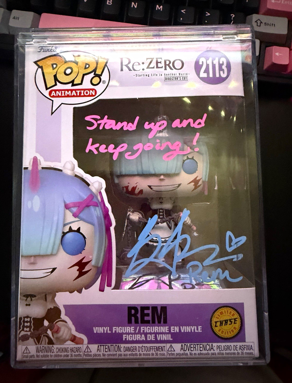 Funko Pop Animation Re:Zero Rem Vinyl Figure #2113 Limited Edition SIGNED