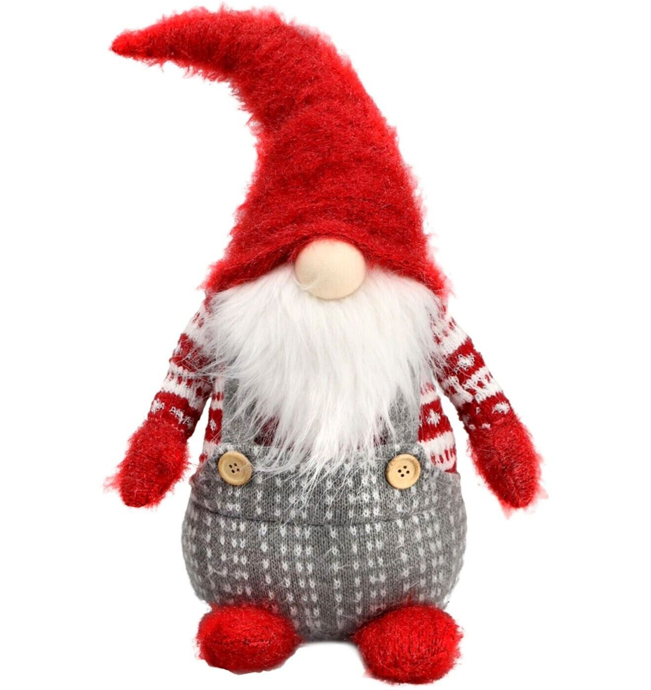 STPGOODS Red Christmas Gnome Figurine Decorative Holiday Dwarf Plush Doll 19