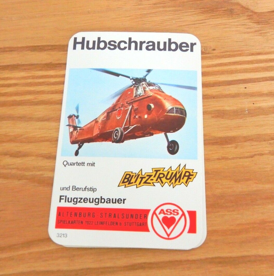 Hubenschrauber Altenburg-Stralsunder 33 Vintage Helicopter Identification Cards