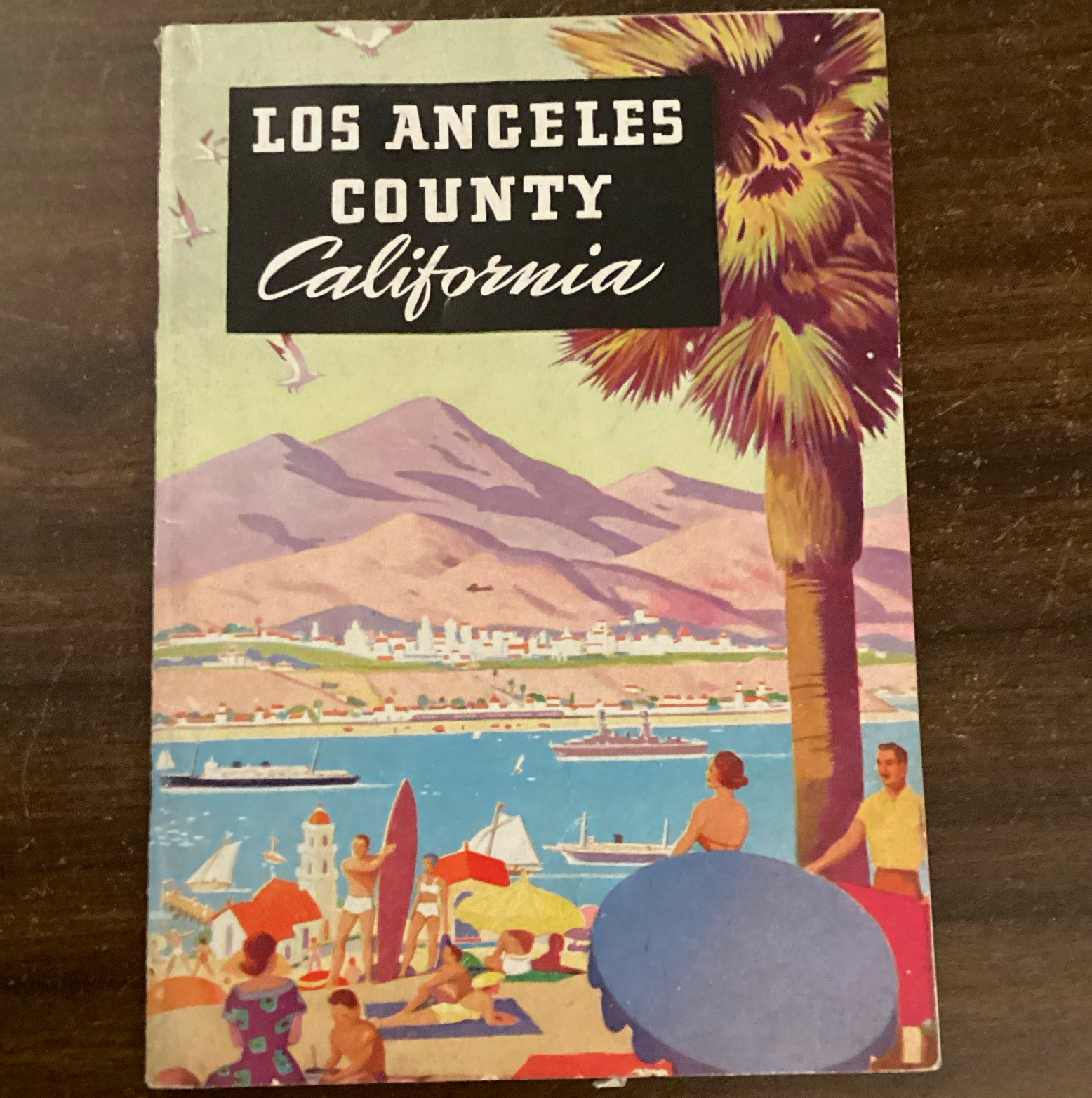 c1937 Los Angeles County California Travel Booklet 64 Pages Vintage Tourism