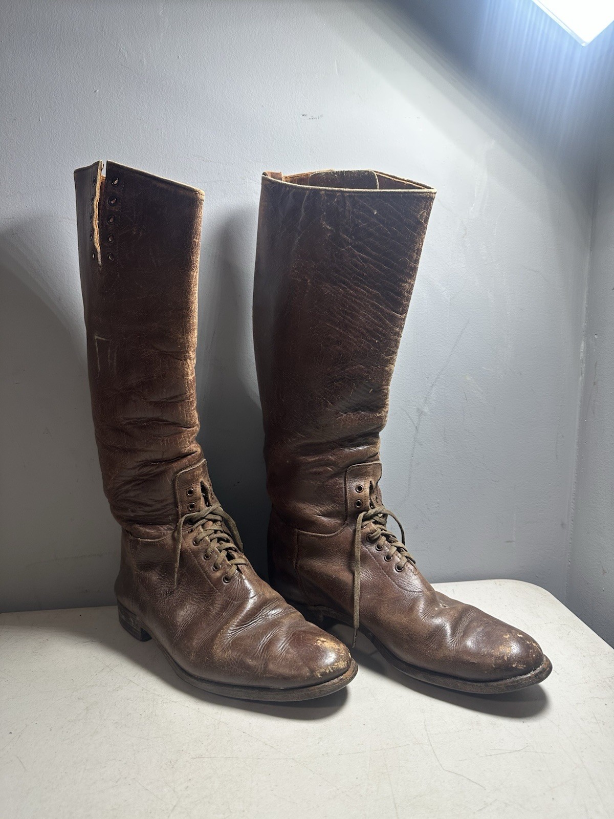 WWI US Army Cavalry Artillery Officers Riding Boots English Made 9.5 D Rare