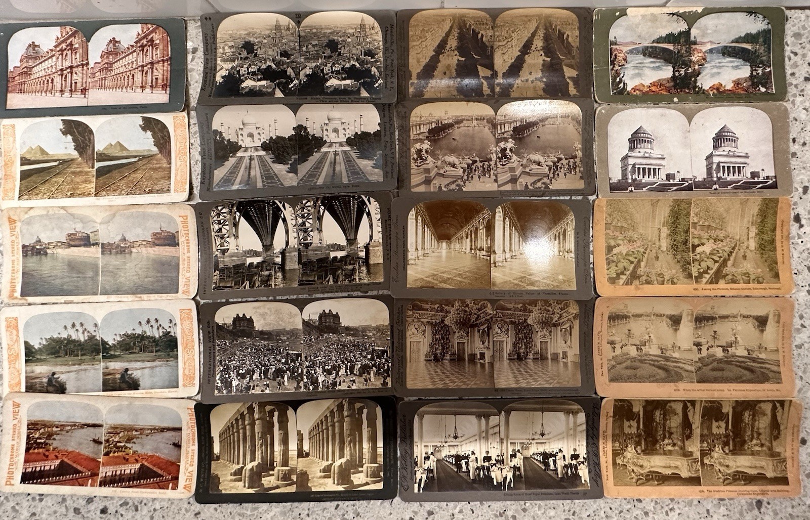 160 Antique Stereoview Cards Keystone Underwood World Travel Landmark Lot