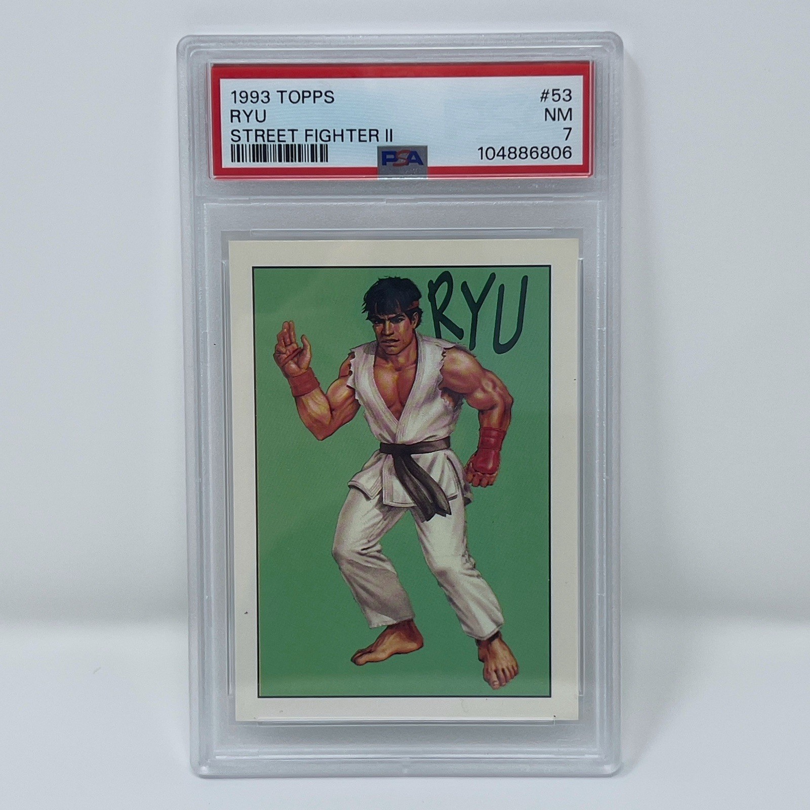 1993 Topps Street Fighter II Ryu #53 PSA NM 7