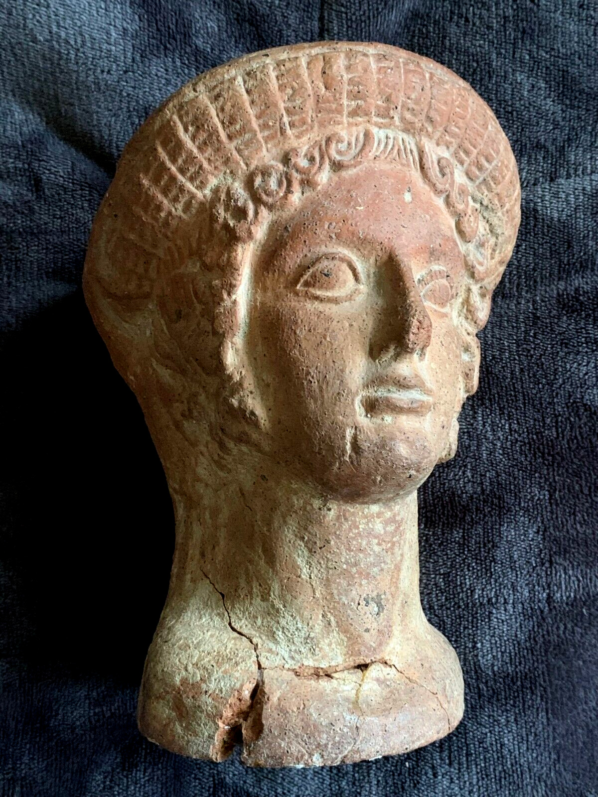 5th-4th BCE Etruscan Terracotta Female Head of Hera Central Italy Museum Quality
